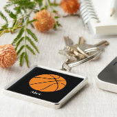 バスケッパーソナライズされたトボールキーリング、キッズキーリング、 キーホルダー (側面)