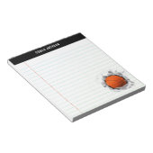 バスケッパーソナライズされたトボールギフトアイディア ノートパッド (アングル)