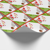 バスケッパーソナライズされたトボールクリスマスホリデーギフト ラッピングペーパー (角)