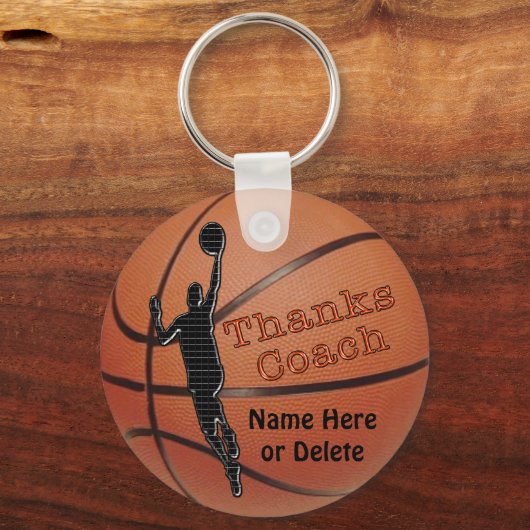 バスケッパーソナライズされたトボールコーチ用ギフトアイディア キーホルダー (正面)