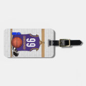 バスケッパーソナライズされたトボールジャージー(PG) ラゲッジタグ (正面横)
