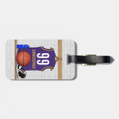 バスケッパーソナライズされたトボールジャージー(PG) ラゲッジタグ (裏面横)