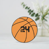 バスケッパーソナライズされたトボールナンバーフラットサンキューカード サンキューカード (スタンド正面)