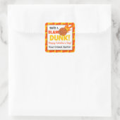 バスケッパーソナライズされたトボールバレンタインデー スクエアシール (バッグ)