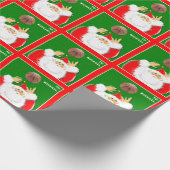 バスケッパーソナライズされたトボールホリデーギフト ラッピングペーパー (角)