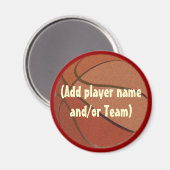 バスケッパーソナライズされたトボールマジント マグネット (正面/裏面)