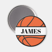 バスケッパーソナライズされたトボールラウンドマグネット マグネット (正面/裏面)