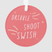 バスケッパーソナライズされたトボール名番号オーナメント オーナメント (裏面)