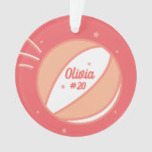 バスケッパーソナライズされたトボール名番号オーナメント オーナメント (正面)