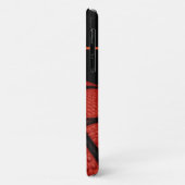 バスケッパーソナライズされたトボール名(黒とオレンジ) Case-Mate iPhoneケース (裏面/左)