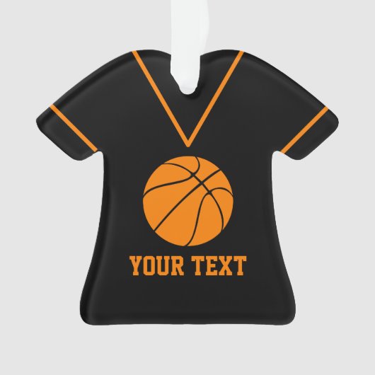 バスケッパーソナライズされたトボール用ジャージー名前をカスタムするの飾り オーナメント (正面)