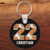 バスケッパーソナライズされたトボール番号22 キーホルダー (正面)
