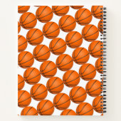 バスケッパーソナライズされたトボール選手チームのフォトコラージュ ノートブック (裏面)