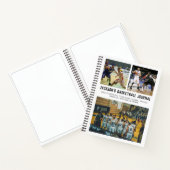 バスケッパーソナライズされたトボール選手チームのフォトコラージュ ノートブック (内部)