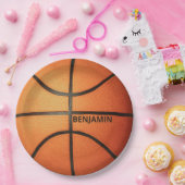 バスケッパーソナライズされたトボール9"ラウンド紙プレート ペーパープレート (パーティー)