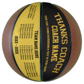 バスケッパーソナライズされたトボール、すべてのプレイヤー、コーチ名 バスケットボール (縦)