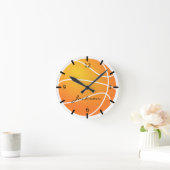 バスケッパーソナライズされたトボール ラウンド壁時計 (ホーム)