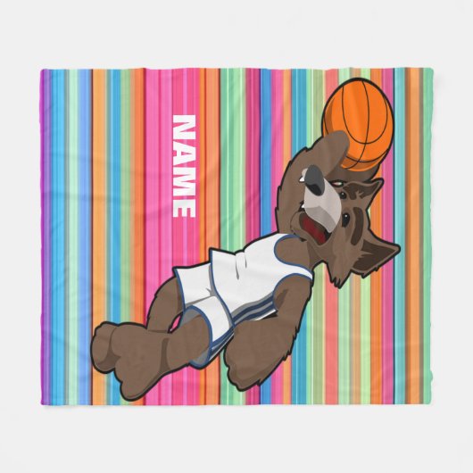 バスケッパーソナライズされたトルフリースブランケット フリースブランケット (正面(横))