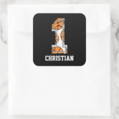 バスケッパーソナライズされたトル番号1 スクエアシール (バッグ)