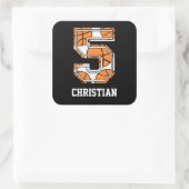 バスケッパーソナライズされたトル番号5 スクエアシール (バッグ)