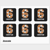 バスケッパーソナライズされたトル番号6 スクエアシール (シート)