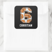 バスケッパーソナライズされたトル番号6 スクエアシール (バッグ)