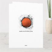 バスケッパーソナライズされたトル誕生日 カード (裏面)