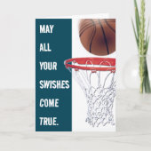 バスケッパーソナライズされたトル誕生日 カード (正面)