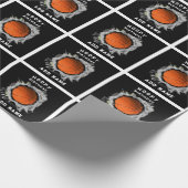 バスケッパーソナライズされたトル誕生日 ラッピングペーパー (角)