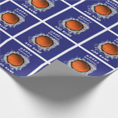 バスケッパーソナライズされたトル誕生日 ラッピングペーパー (角)