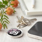 バスケッパーソナライズされたバージャージー州最少金属 キーホルダー (側面)