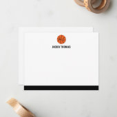 バスケッモダントボパーソナライズされたットフラットノートカード ノートカード (正面/裏面インサイチュ)