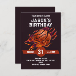 バスケッモダントボールの誕生日 招待状