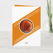 バスケッモダントボールプレーヤーをテーマにした誕生日 カード (裏面)