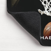 バスケッユニークトボールアートワークお名前カスタム マウスパッド (コーナー)