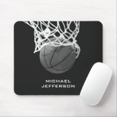 バスケッユニークトボールアートワークお名前カスタム マウスパッド (マウス)