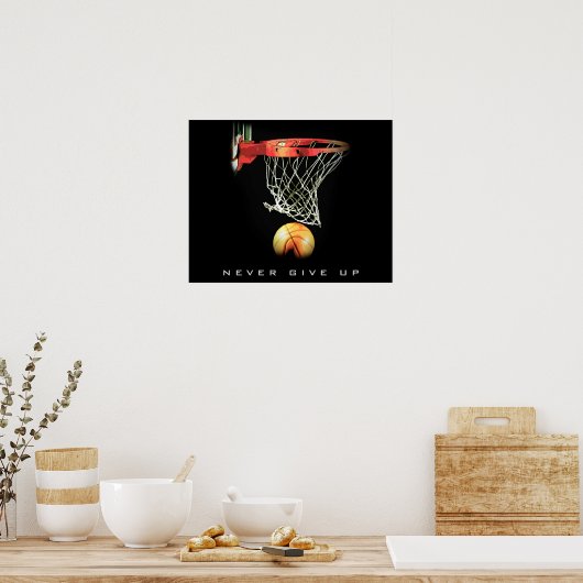 バスケッ与えプのポスターをやる気を起こさせる使わない ポスター (キッチン)