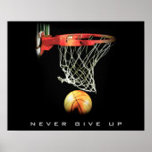 バスケッ与えプのポスターをやる気を起こさせる使わない ポスター (正面)