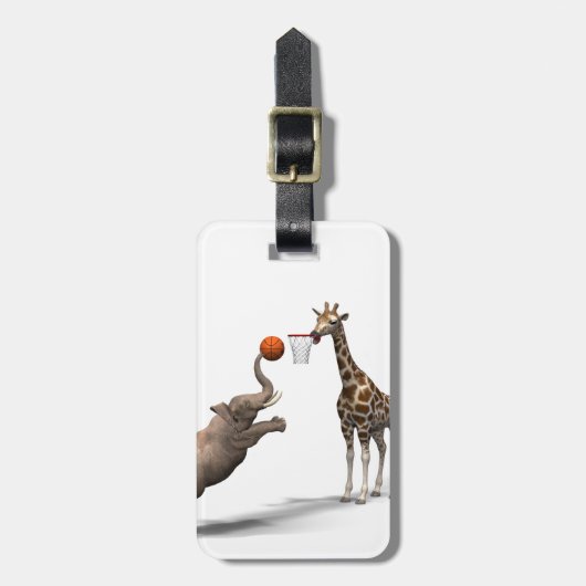 バスケッ最高のトルの得点選手 ラゲッジタグ (正面縦)