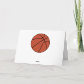 バスケッ最高のボールコーチエバカスタムーカラーグリーティング サンキューカード (裏面)