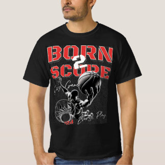 バスケッ生まれトボールグラフィックTシャツのスコアを取得する Tシャツ