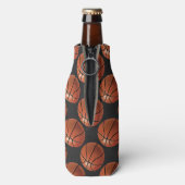 バスケッ絵を描トパターン ボトルクーラー (ボトル裏面)
