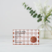 バスケッ絵を描トパターン 名刺 (スタンド正面)