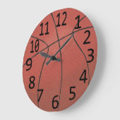 バスケッ絵画トボールの大きな黒のナンバーズスポーツラール ラージ壁時計 (傾斜)