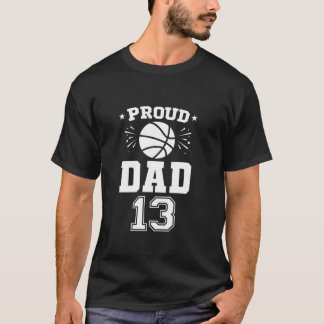 バスケッ誇りを持ったトルパパ番号13バスケットボールプレーヤーL Tシャツ