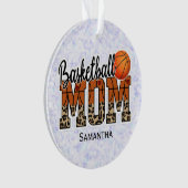バスケッ誇りを持ったボールママ – コートサイドチャンピオン オーナメント (正面)