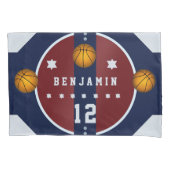 バスケッ10代のトボールコートボール星数名 枕カバー (正面)