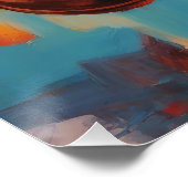 バスケドリブルバスケットボールスポーツギフトアート ポスター (コーナー)