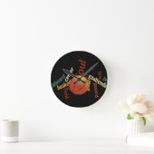 バスケバスケットボールスポーツファナティックス.jpg ラウンド壁時計 (ホーム)