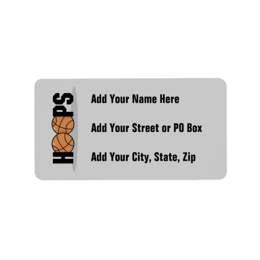 バスケバスケットボールTシャツとギフト ラベル (正面)